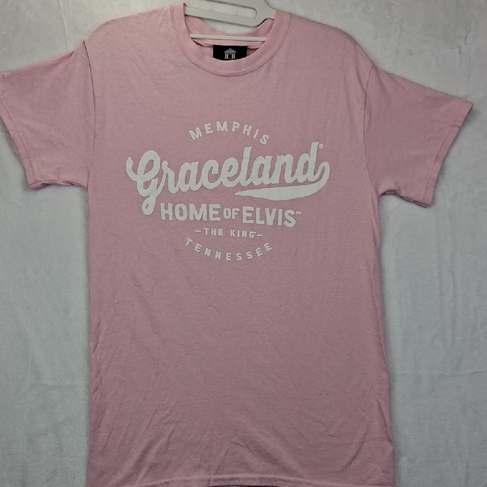 Grace Graceland Pink Graphic Tee with White Label
